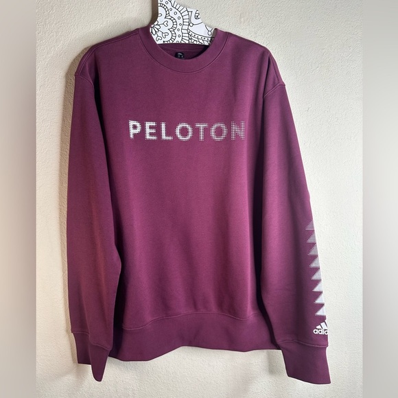 peloton adidas Burgundy Sweatshirt size small - Picture 1 of 5
